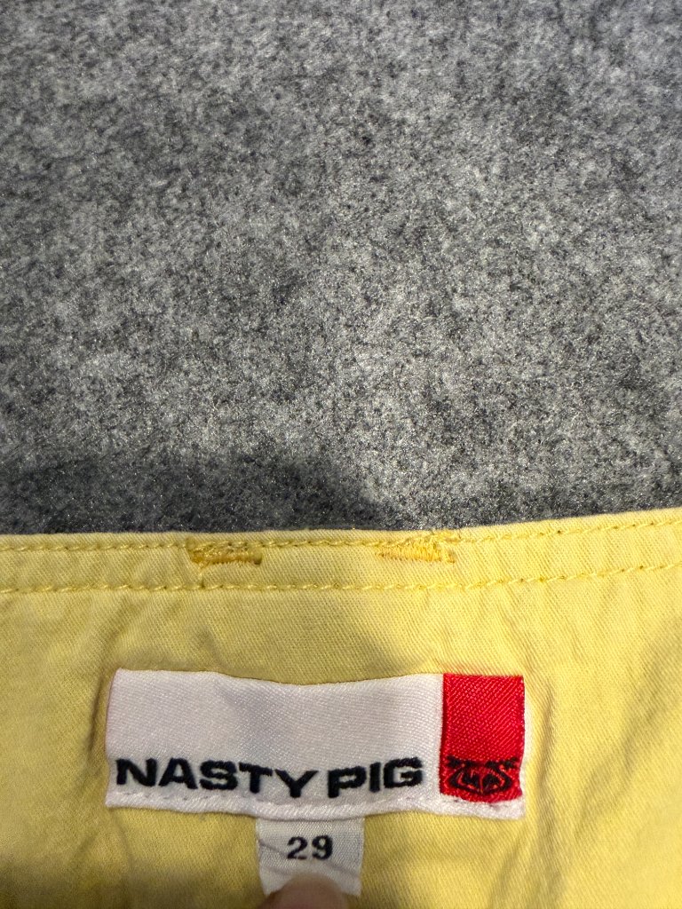Nasty Pig Men's Vintage Gray Yellow Utility Moto Shorts Size 29 — image 5 of 8